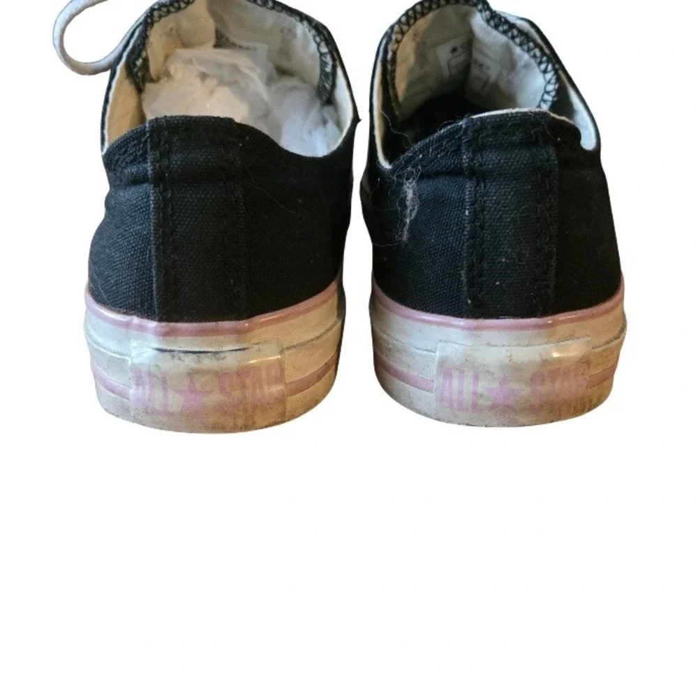 All Star Converse Low Chuck Taylor Women Size 8.5 Black Pink Grunge‎ 90s punk - Picture 4 of 13